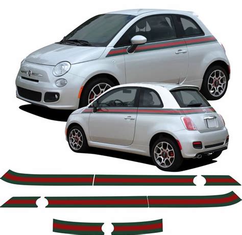 fiat 500 gucci stripe kit|Fiat 500 GUCCI style Stripe Graphics 2007.